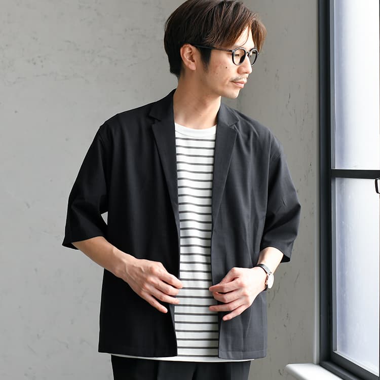 初夏 人気 メンズ 服 40代 ボーダー ジャケット