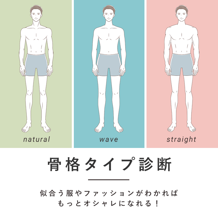 スタイリングの新常識！メンズ骨格診断【永久保存版】ナチュラル・ストレート・ウェーブあなたはどれ？